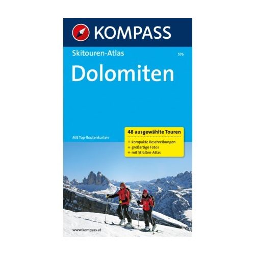 576. Dolomiten, Skitourenatlas túraatlasz Wanderatlanten 