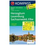   722. Herzogtum Lauenburg, Sachsenwald, Elbe turista térkép Kompass 