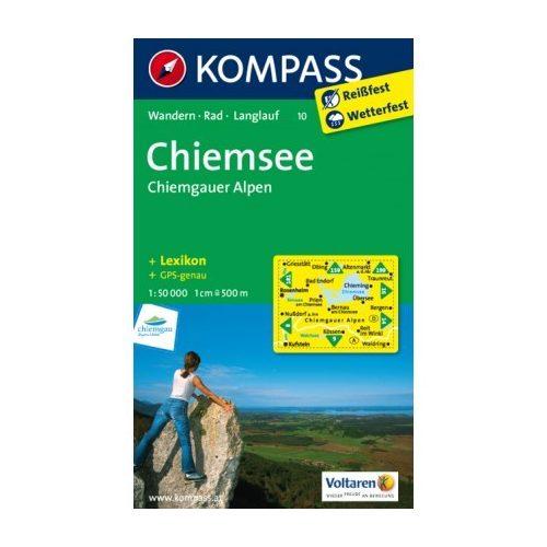 10. Chiemsee-Simssee turista térkép Kompass 1:50 000 
