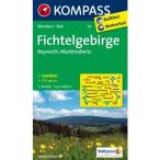   191. Fichtelgebirge, Bayreuth, Marktredwitz turista térkép Kompass 