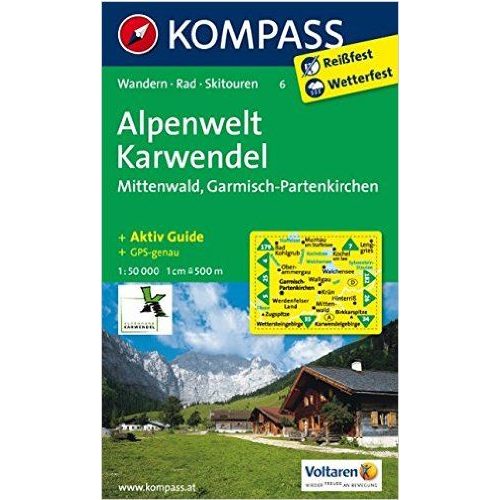 6. Alpenwelt Karwendel turista térkép Kompass 