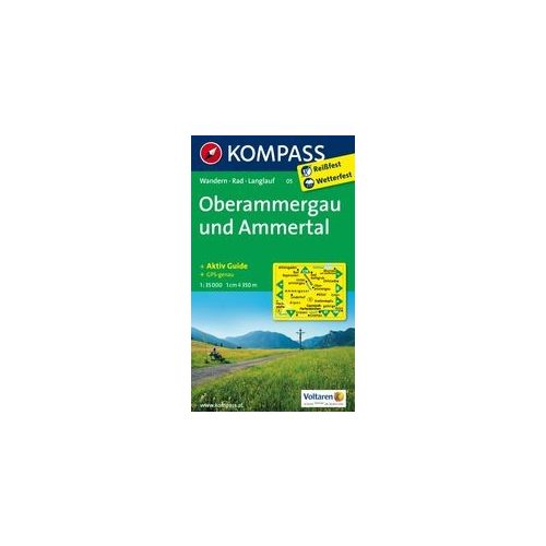 05. Oberammergau und Ammertal turista térkép Kompass 1:35 000 