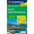 105. Lecco, Valle Brembana turista térkép Kompass 