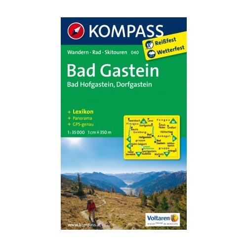 040. Bad Gastein, Bad Hofgastein, Dorfgastein, 1:35 000 turista térkép Kompass 