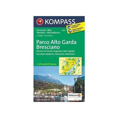 694. Parco Alto Garda Bresciano, 1:25 000 turista térkép Kompass 