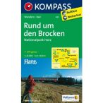   455. Brocken Nationalpark Harz, Rund um den, 1:25 000 turista térkép Kompass 