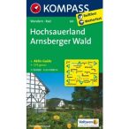   841. Sauerland 1, Hochsauerland, Arnsberger Wald turista térkép Kompass 