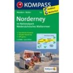 729. Insel Norderney, 1:17 500 turista térkép Kompass 