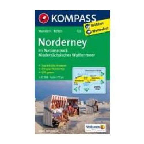 729. Insel Norderney, 1:17 500 turista térkép Kompass 