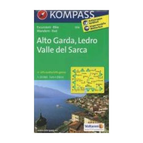 096. Alto Garda, Ledro, Valle del Sarca, 1:25 000, D/I turista térkép Kompass 