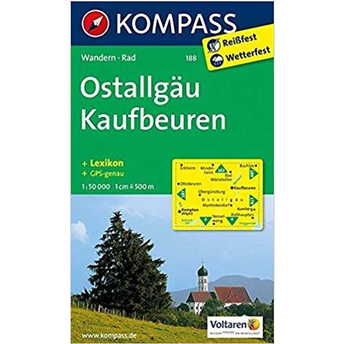 188. Ostallgäu, Kaufbeuren turista térkép Kompass 