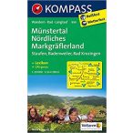   890. Münstertal, Nördliches Markgräflerland, 1:25 000 turista térkép Kompass 
