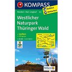   812. Thüringer Wald, Westlicher Naturpark turista térkép Kompass 
