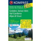 076. Gröden, Seiser Alm, 1:25 000 turista térkép Kompass 