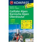   60. Gailtaler Alpen, Karnische Alpen turista térkép, Oberdrautal turista térkép Kompass 