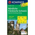   165. Nördliche Fränkische Schweiz, Bayreuth, Bamberg, Coburg turista térkép Kompass 