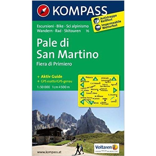 76. Pale di san Martino turista térkép Kompass 1:50 000 