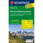 615. Brixen, Bressanone turista térkép Kompass 1:25 000 