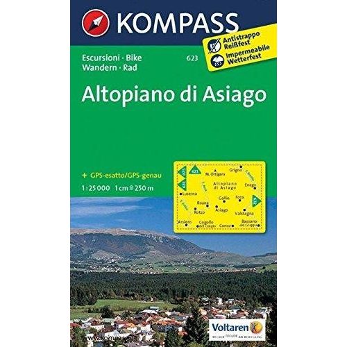 623. Altopiano di Asagio turista térkép Kompass 1:25 000 