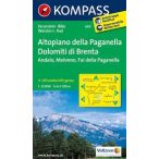   649. Altopiano della Paganella, Dolomiti di Brenta, 1:25 000 turista térkép Kompass 