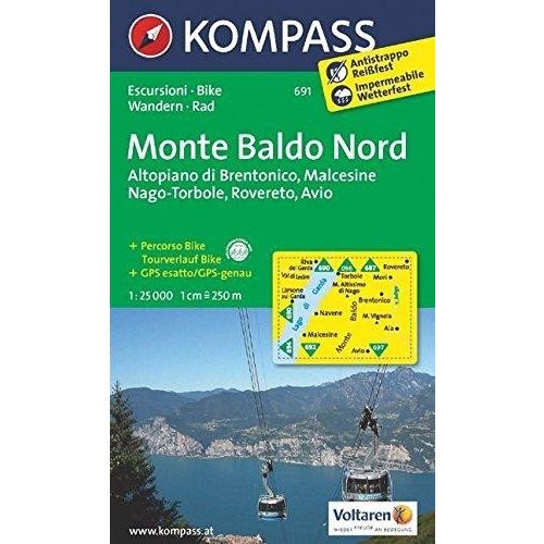691. Monte Baldo Nord turista térkép Kompass 1:25 000 