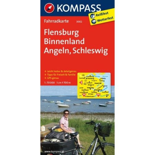 3002. Flensburg, Binnenland, Angeln, Schleswig kerékpáros térkép 1:70 000  Fahrradkarten 