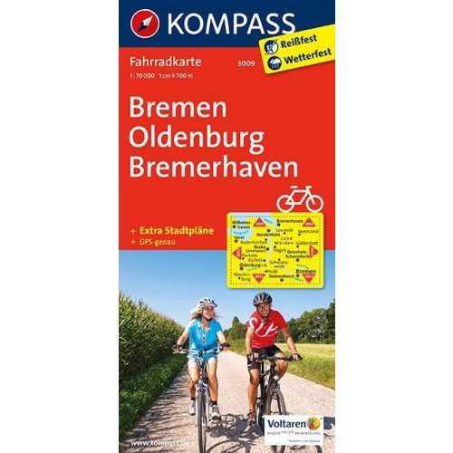 3009. Bremen, Oldenburg, Bremerhaven kerékpáros térkép 1:70 000  Fahrradkarten 
