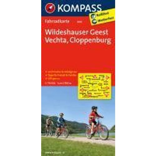 3012. Wildeshauser Geest, Vechta, Cloppenburg kerékpáros térkép 1:70 000  Fahrradkarten 