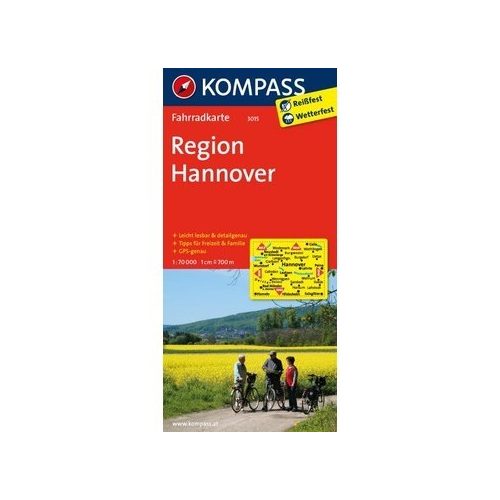 3015. Hannover, Region kerékpáros térkép 1:70 000  Fahrradkarten 