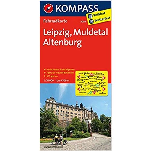 3084. Leipzig, Muldetal, Altenburg kerékpáros térkép 1:70 000  Fahrradkarten 