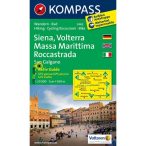   2462. Siena, Volterra, Massa Marittima, Roccastrada, D/I turista térkép Kompass 