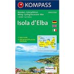 2468. Isola d'Elba turista térkép, D/I Kompass 