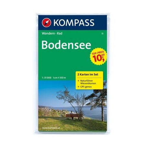 11. Bodensee turista térkép Kompass 1:35 000 