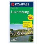   2202. Luxemburg turista térkép Kompass, 2teiliges Set mit Naturführer, I/F 