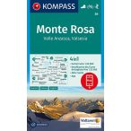 88. Monte Rosa turista térkép Kompass 1:50 000  2017