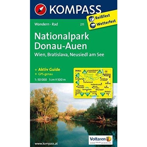 211. Donau-Auen turista térkép Kompass 1:50 000 