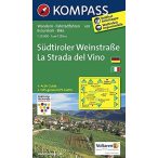   685. Südtiroler Weinstraße/La Strada del Vino, 1:25 000, D/I turista térkép Kompass 