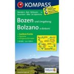   54. Bozen u. Umgebung/Bolzano e dintorni, D/I turista térkép Kompass 