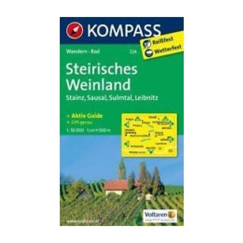 224. Steirisches Weinland, Stainz, Sausal, Sulmtal, Leibnitz turista térkép Kompass 