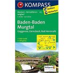   872. BadenBaden, Murgtal, Gaggenau, Gernsbach, Bad Herrenalb, 1:25 000 turista térkép Kompass 