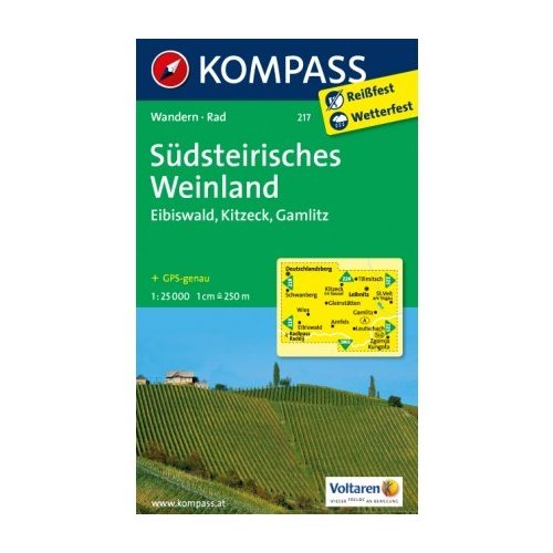 217. Südsteirisches Weinland, 1:25 000 turista térkép Kompass 