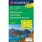   06. Walchensee térkép, Kochelsee, SylvensteinStausee, 1:25 000 turista térkép Kompass 