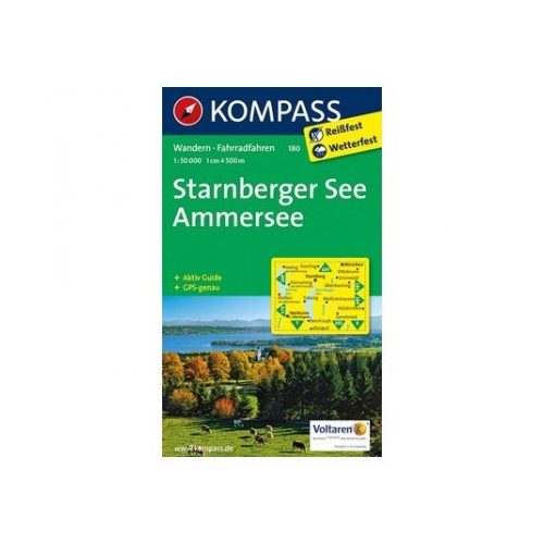 180. Starnbrger See-Ammersee turista térkép Kompass 1:50 000 
