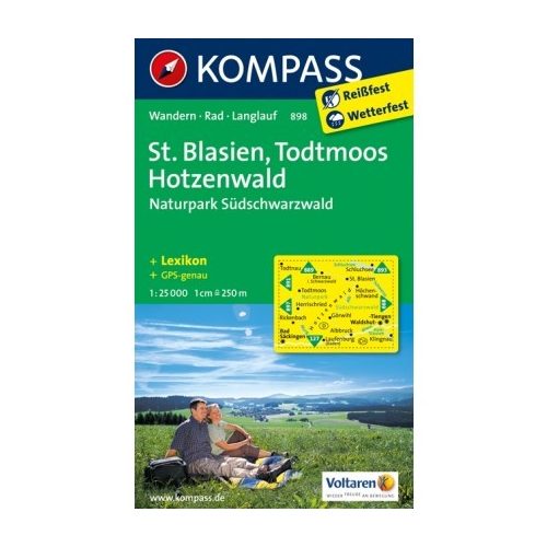 898. St. Blasien, Todtmoos, 1:25 000 turista térkép Kompass 