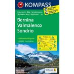 93. Bernina, Sondrio turista térkép Kompass 1:50 000 