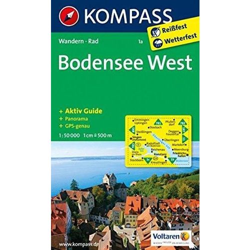 1a. Bodensee West turista térkép Kompass 