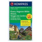   2221. Elsass/Vogesen Mitte, 2teiliges Set mit Aktiv Guide, D/F turista térkép Kompass 