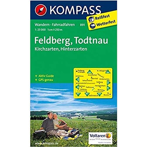 891. Feldberg, Todtnau, 1:25 000 turista térkép Kompass 