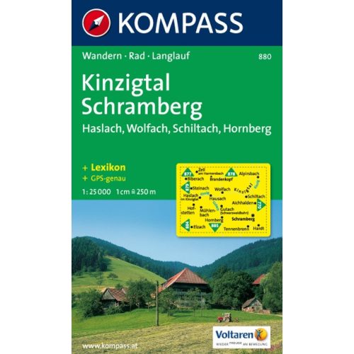 880. Kinzigtal, Schramberg, 1:25 000 turista térkép Kompass 