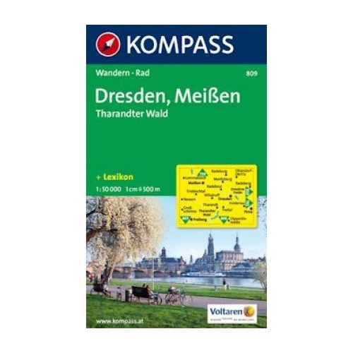809. Dresden, Meißen, Tharandter Wald turista térkép Kompass 
